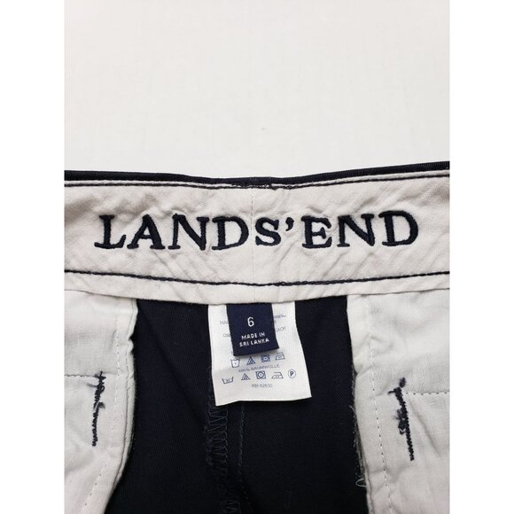 Women's Lands' End navy pants, straight leg, 100% cotton size 6 - Picture 5 of 8